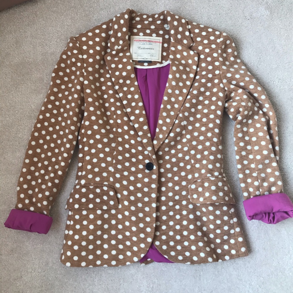Anthro Polka Dot blazer